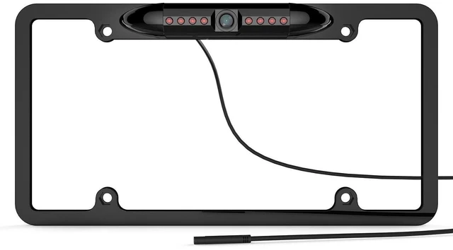 Alt view image 6 of 10 - Goodsby Backup HD Camera Frame License Plate Rear View Night Vision Waterproof Compatible with Alpine Car Radio iLX-F409 iLX-F409 ILX-F509 ILX-W650 ILX-W650 INE-W960 INE-W970HD IVE-W535HD Black