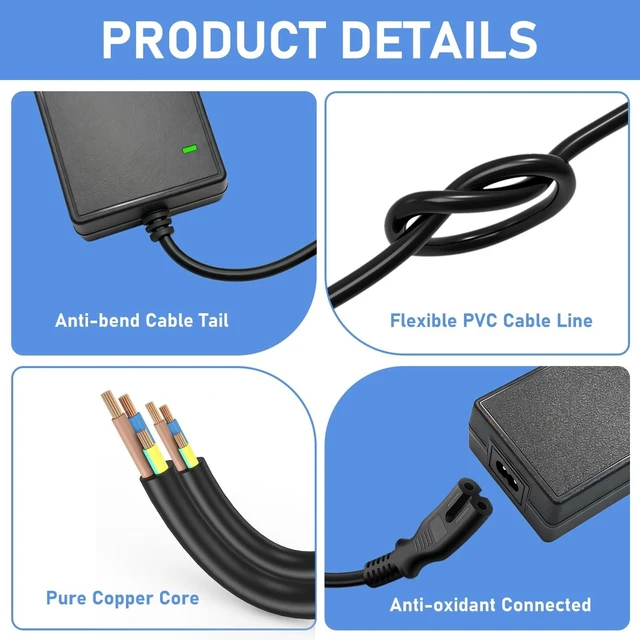 Alt view image 10 of 10 - 19V Power Cord Charger Adapter Compatible with Intel NUC 13 10 14 12 11 Pro Kit Mini NUC10i7FNH Power Supply Replacement PERFEIDY Power Supply Cord Charger PSU