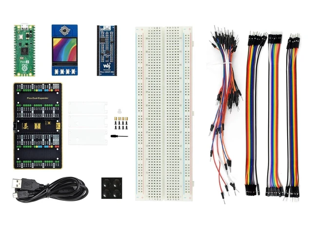 Alt view image 6 of 10 - Waveshare Evaluation Kit, Compatible with Raspberry Pi Pico 2 Microcontroller Board, Based On Official RP2350 Chip, Dual-Core & Dual-Architecture Design, 11 Items