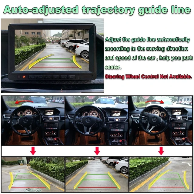 Alt view image 7 of 10 - 2in1 AHD 1080P Trajectory License Plate Backup Camera for Car, Truck, SUV, Minivan, Camper, RV, Pickup, GreenYi Rear View License Plate Frame Camera