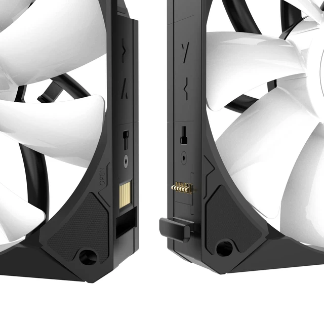 Alt view image 8 of 10 - ALSEYE i12 PC Case Fan Kit, Three ARGB & PWM Case Fans kit with Snap-in Connection Structure (i12 kit Black)