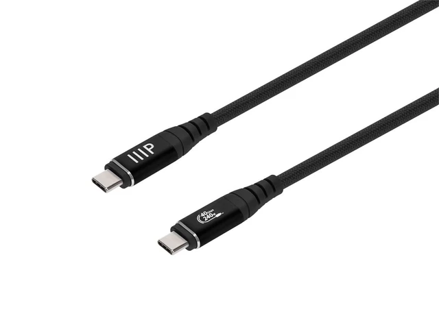 Alt view image 7 of 12 - Monoprice USB4 40Gbps Cable - 240W EPR 8K HDR USB-IF Certified Braided Ultra High-Speed 3ft Black