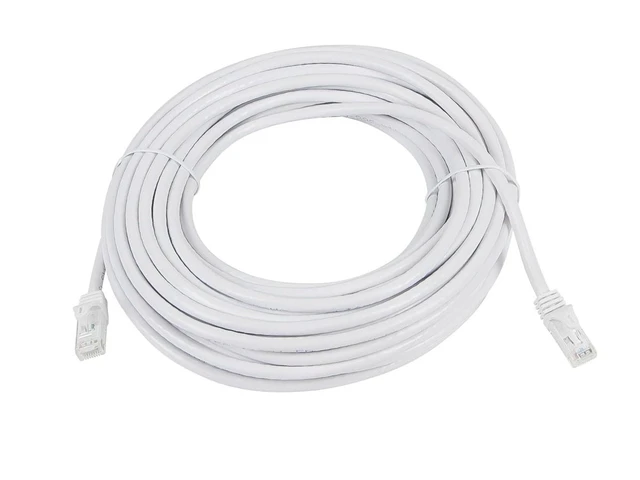 Alt view image 10 of 12 - Monoprice Cat6 Ethernet Patch Cable - RJ45, Stranded, 550Mhz, UTP, Pure Bare Copper Wire, 24AWG, 100 Feet, White - Flexboot Series