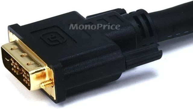 Alt view image 5 of 6 - Monoprice Standard HDMI to DVI Adapter Cable - 26AWG, CL2 in-Wall Rating, with Ferrite Cores, 720p, x.v.Color, 25 Feet, Black