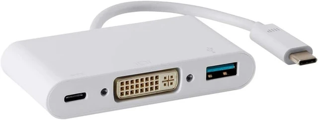 Alt view image 7 of 10 - Monoprice USB-C VGA Multiport Adapter - White, With USB 3.0 Connectivity & Mirror Display Resolutions Up To 1080p @ 60hz - Select Series (115759)