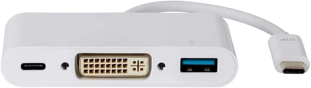 Alt view image 8 of 10 - Monoprice USB-C VGA Multiport Adapter - White, With USB 3.0 Connectivity & Mirror Display Resolutions Up To 1080p @ 60hz - Select Series (115759)