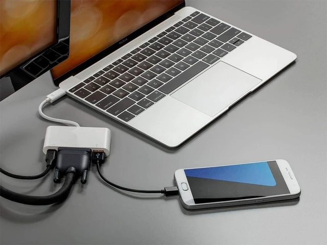 Alt view image 10 of 10 - Monoprice USB-C VGA Multiport Adapter - White, With USB 3.0 Connectivity & Mirror Display Resolutions Up To 1080p @ 60hz - Select Series (115759)