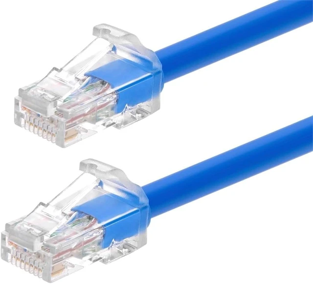 Alt view image 6 of 10 - Monoprice Cat6A Component Level Patch Cable - 50 Feet - Blue