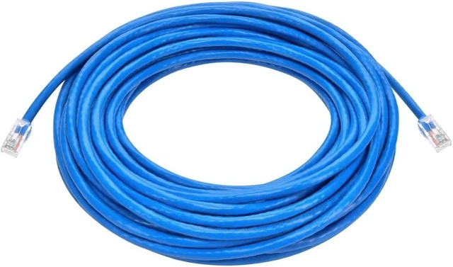 Alt view image 10 of 10 - Monoprice Cat6A Component Level Patch Cable - 50 Feet - Blue