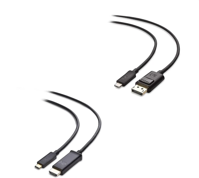 Alt view image 8 of 14 - Cable Matters Long USB C to DisplayPort Cable (USB-C to DisplayPort Cable, USB C to DP Cable) Supporting 8K 60Hz in Black 10 ft & USB C to HDMI Cable (USB-C to HDMI Cable) Supporting 4K 60Hz