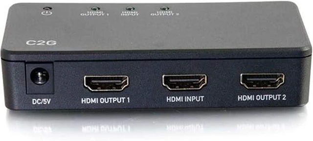Alt view image 4 of 6 - Legrand - C2G 2 Port HDMI Splitter, 4K UHD Signal Splitter, Black HDMI Splitter with Input to Output Splitter, 1 Count, C2G 41057