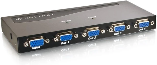 Alt view image 6 of 8 - C2G 29504 4-Port VGA Monitor Splitter/Extender (Female Input) TAA Compliant, Black