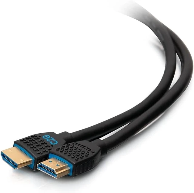 Alt view image 8 of 14 - C2G HDMI Cable, 4K, High Speed HDMI Cable, Ethernet, 60Hz, 12 Feet (3.65 Meters), Black, Cables to Go 50185