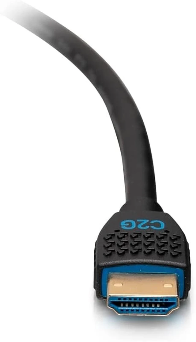 Alt view image 10 of 14 - C2G HDMI Cable, 4K, High Speed HDMI Cable, Ethernet, 60Hz, 12 Feet (3.65 Meters), Black, Cables to Go 50185
