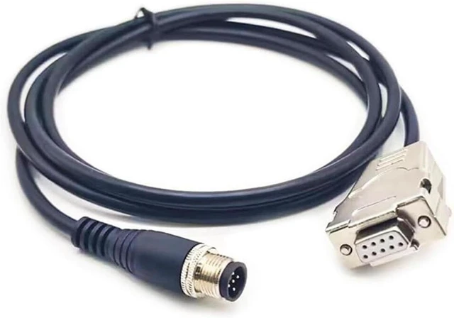 Alt view image 5 of 8 - M12 to DB9 Serial Adapter Cable, 5-Pin Male to Female, RS232
