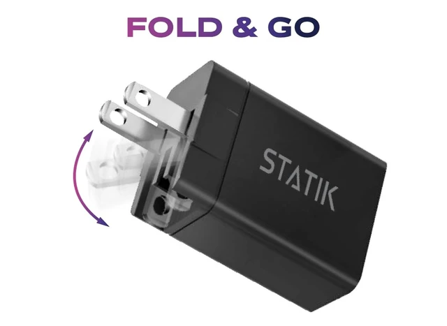Alt view image 12 of 14 - Statik MagStack Slim (USB C to USB C Cable, 6FT) & GaN Charger 48W