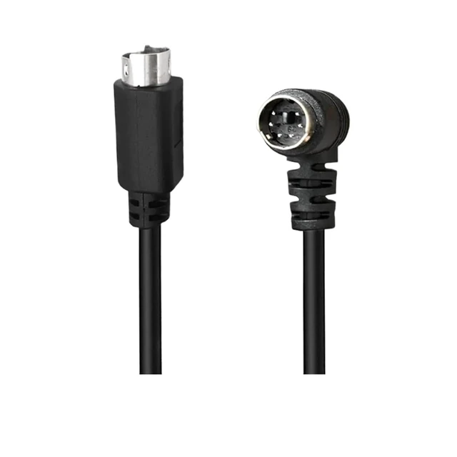 Alt view image 7 of 12 - Mini DIN 6pin MDIN 6P PS/2 Keyboard Mouse Cable Cord 28 AWG Molded S-Video 6 Pin Male Female Cable 90 Degree Angle(3m,M-MW)