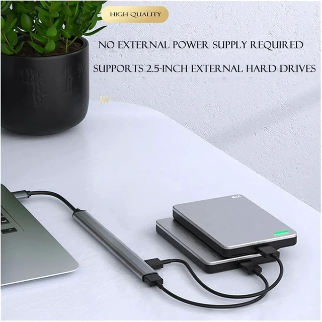 Alt view image 10 of 14 - 7 Ports USB 3 TY>pe C HUB Expander Splitter High Speed OTG Adapter Docking Station for PC Hard Drive Keyboard(4port Type-c Silver)