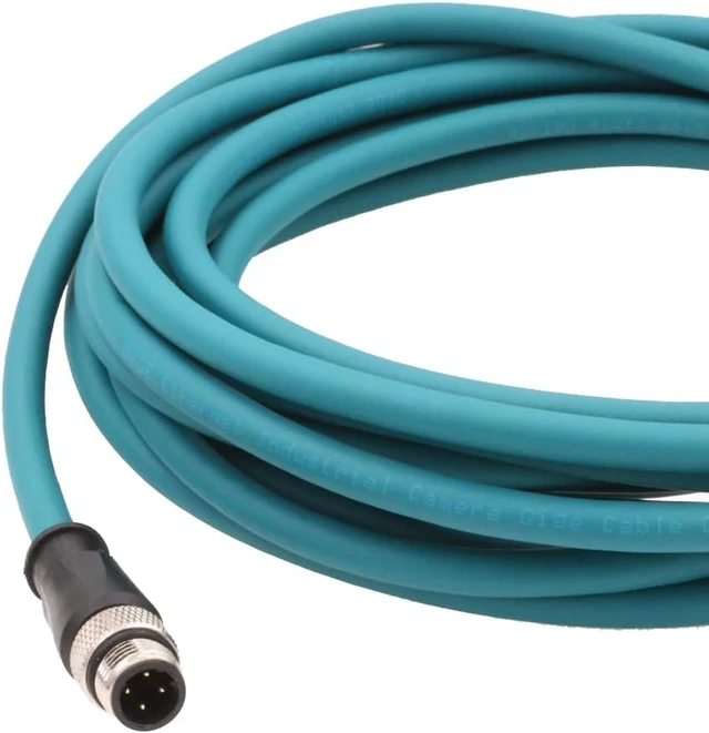 Alt view image 9 of 10 - SZRMCC M12 Ethernet Cable D-Code 4 Pin Male to RJ45 Connector High Flex Cat5e Shielded Waterproof Network Cable for Industrial Camera Sensor (2m,Blue)
