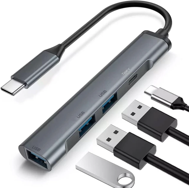Alt view image 7 of 10 - 4-in-1 Hub PD USB C Adapter Compatible with Google Pixel 8/Pro/7a/7/Pro - Type-C Charger Port USB Splitter
