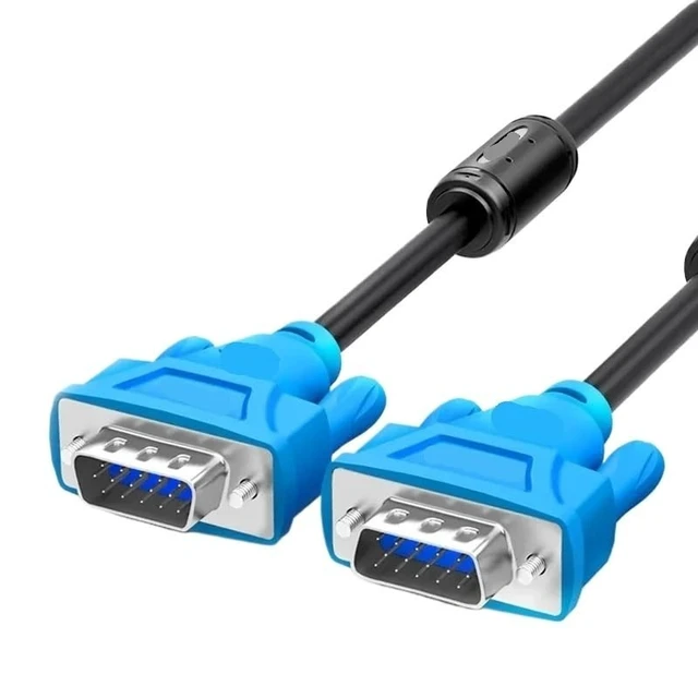 Alt view image 6 of 10 - 1080P Male to Male Cable with Ferrite Rings Cable 3+6 D-SUB for Projector M>oni>tor TV LCD Video Extension Line(3 m)