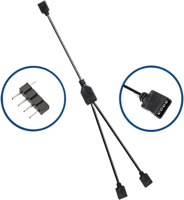 Alt view image 6 of 8 - Extension Cable 5V 3Pin/12V 4Pin ARGB Extension Cable Adapter(12V 4Pin)