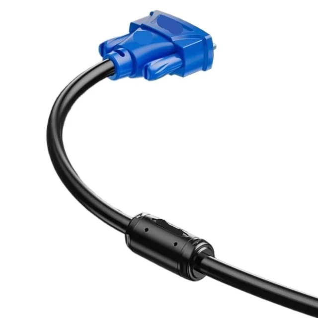 Alt view image 10 of 10 - 1080P Male to Male Cable with Ferrite Rings Cable 3+6 D-SUB for Projector M>oni>tor TV LCD Video Extension Line(3 m)
