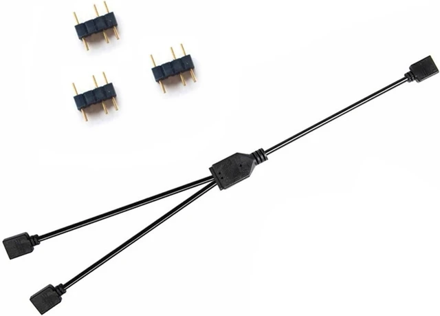 Alt view image 8 of 8 - Extension Cable 5V 3Pin/12V 4Pin ARGB Extension Cable Adapter(12V 4Pin)