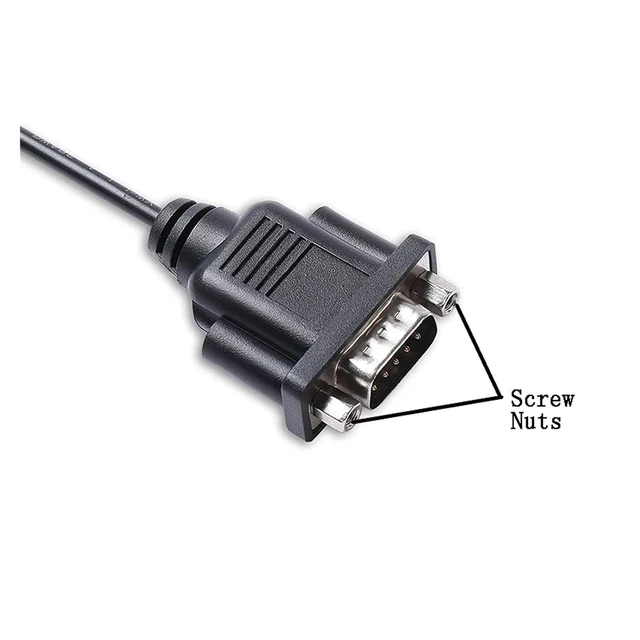 Alt view image 6 of 6 - USB 2.0 Converter Adapter Cable to RS-232 9-Pin RS232 Serial Port (Size : 1M, Color : Black)