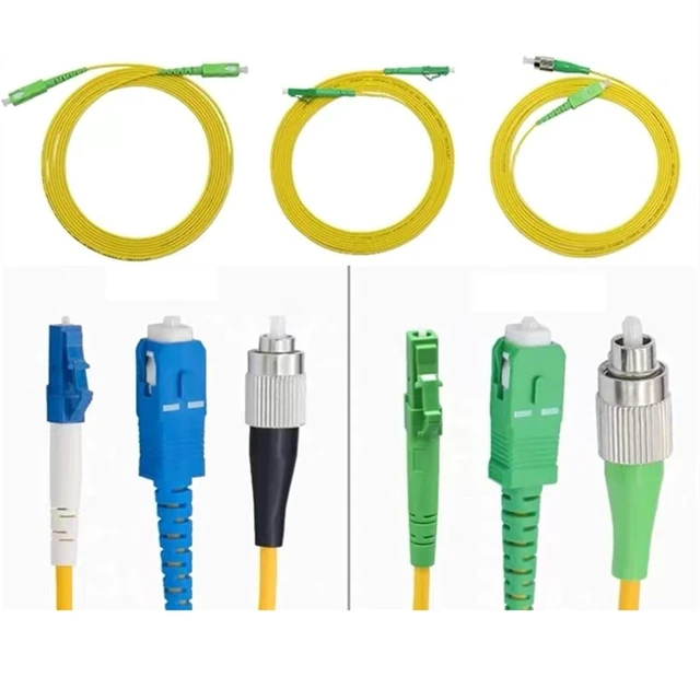 Alt view image 7 of 12 - Optical Fiber Jumper 1-100m LC-SC-ST-FC UPC A SM patchcord Simplex Square to Round Extension Cable FTTH Optic(15M,SC/A-SC/A)