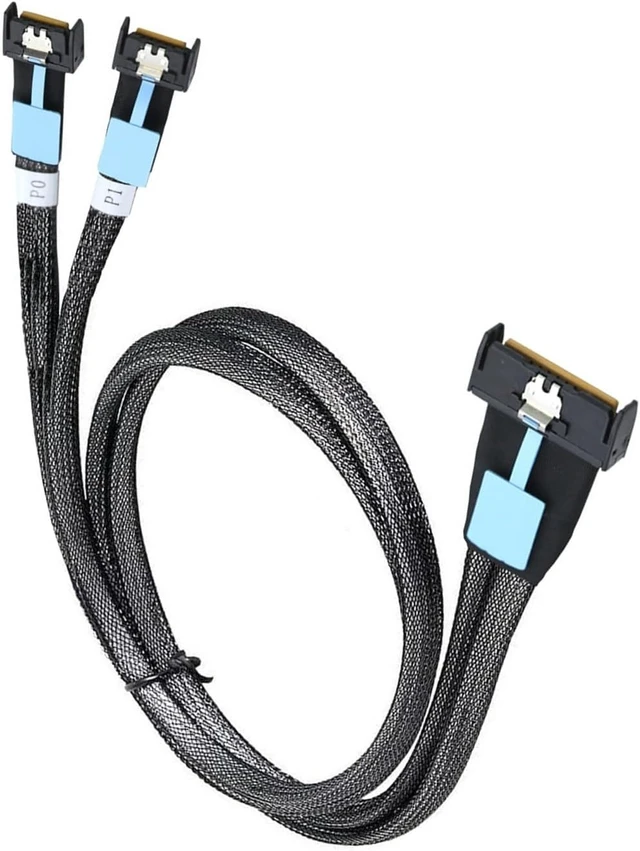 Alt view image 10 of 14 - Fast Speed PCIe Gen 5 Splitter Cable Double Straight Connectors for Server Data Transfer 50cm