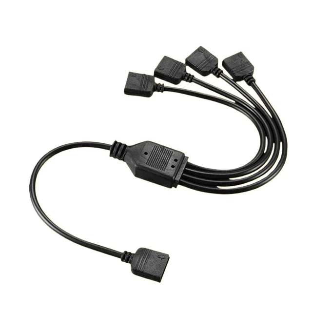 Alt view image 10 of 14 - 5V 3Pin ARGB Splitter Cable L*/ED Strip Computer 1 to 1 2 3 4 Extension Cord Adapter with Plug-in Accessories(5V 3Pin 1 to 1)