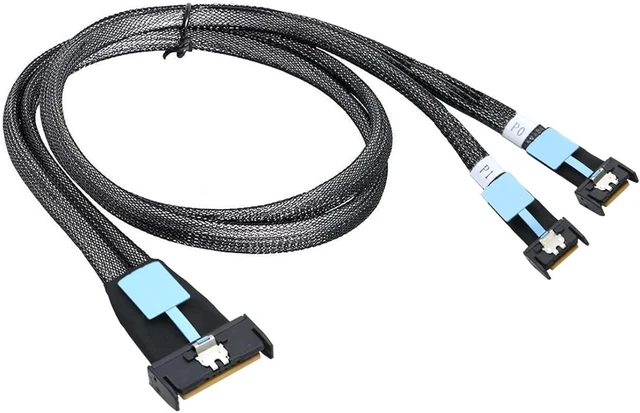 Alt view image 8 of 14 - Fast Speed PCIe Gen 5 Splitter Cable Double Straight Connectors for Server Data Transfer 50cm