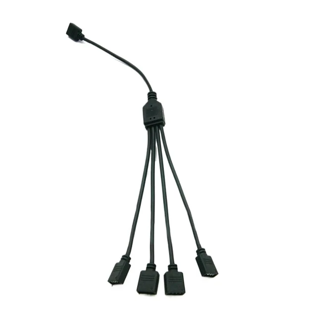 Alt view image 11 of 14 - 5V 3Pin ARGB Splitter Cable L*/ED Strip Computer 1 to 1 2 3 4 Extension Cord Adapter with Plug-in Accessories(5V 3Pin 1 to 1)