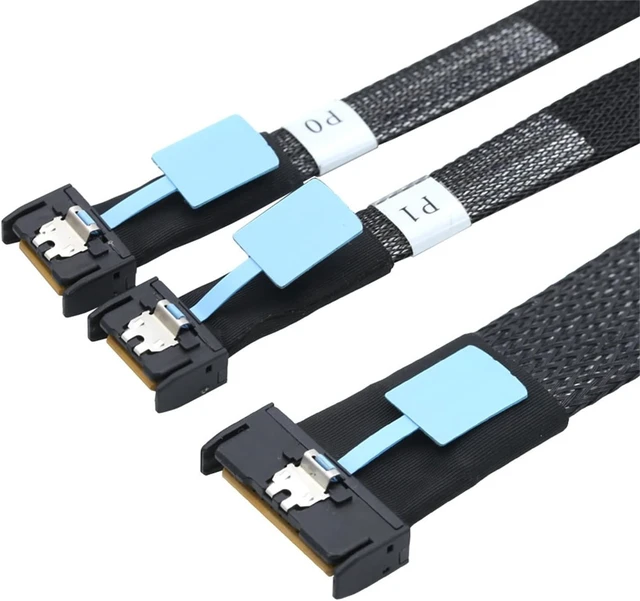 Alt view image 14 of 14 - Fast Speed PCIe Gen 5 Splitter Cable Double Straight Connectors for Server Data Transfer 50cm