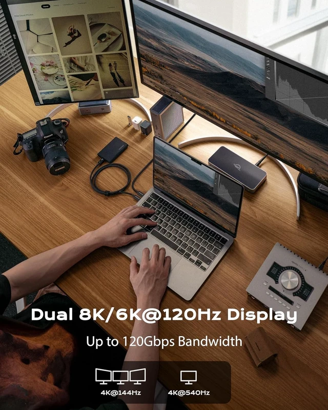 Alt view image 9 of 14 - Maxonar Intel Certified Thunderbolt 5 Cable+Thunderbolt 4 Cable