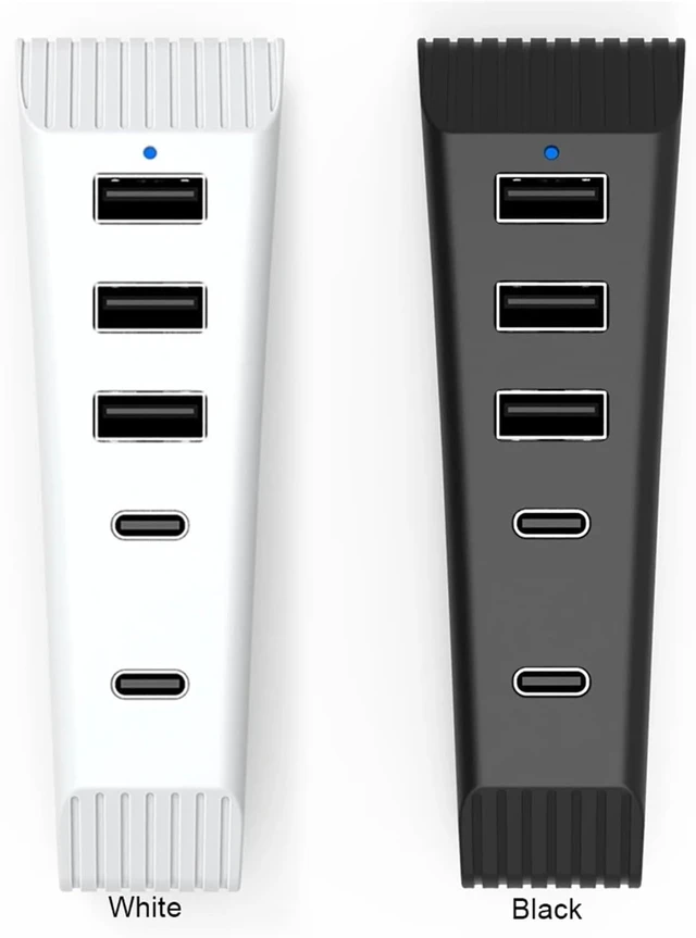 Alt view image 8 of 10 - 1PCS 5 In 1 USB Hub High-Speed Extra USB Port Extender With 3USB 1 Type C Port 1Type-C 3.1 For Game Console(Black)