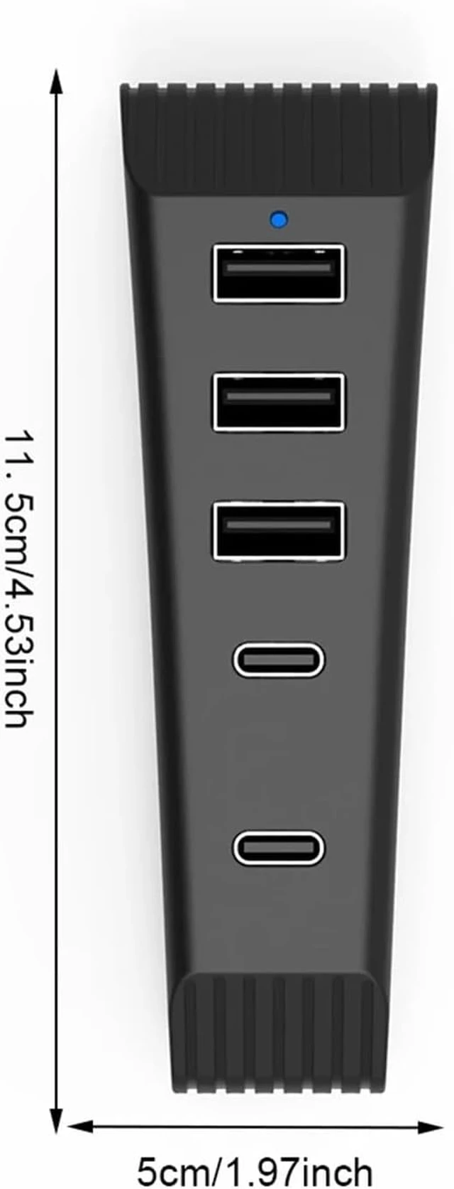 Alt view image 10 of 10 - 1PCS 5 In 1 USB Hub High-Speed Extra USB Port Extender With 3USB 1 Type C Port 1Type-C 3.1 For Game Console(Black)