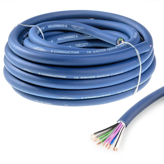 Alt view image 7 of 12 - TOPSTRONGGEAR 20 Feet 9-Conductor Speaker Cable, 18AWG 100% OFC, 4-Channel Speaker Wire and Remote Wire (18 Gauge)