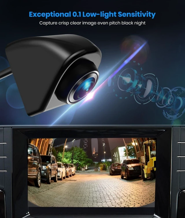 Alt view image 9 of 14 - AUTO-VOX 180° Front/Backup Camera, OEM Mini Style, Screw-Free Easy Install, Side/Rear View Camera, IP69K Waterproof & 0.1Lux Low Light Back Up Camera for SUV/Pickup Truck/RV/Van/Camper/Car