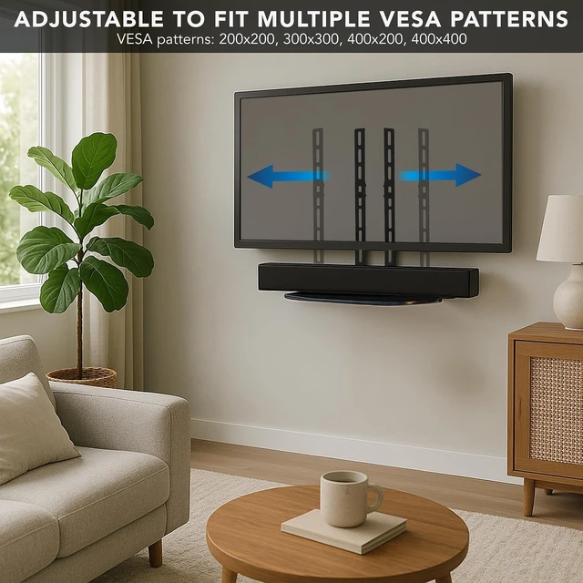 Alt view image 10 of 14 - Mount-It TV Wall Mount Shelf Bracket Under TV for Cable Box, DVD Player, Stereo AV Components Shelf,Black