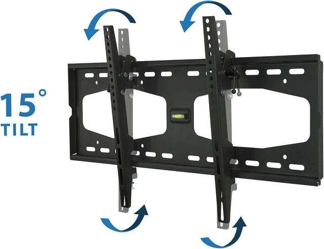 Alt view image 14 of 14 - Mount-It! Slim Tilting TV Wall Mount Bracket for 32-65 Inch Samsung, Sony, Vizio, LG, Sharp TVs with Low Profile Design up to VESA 600x400mm, Black