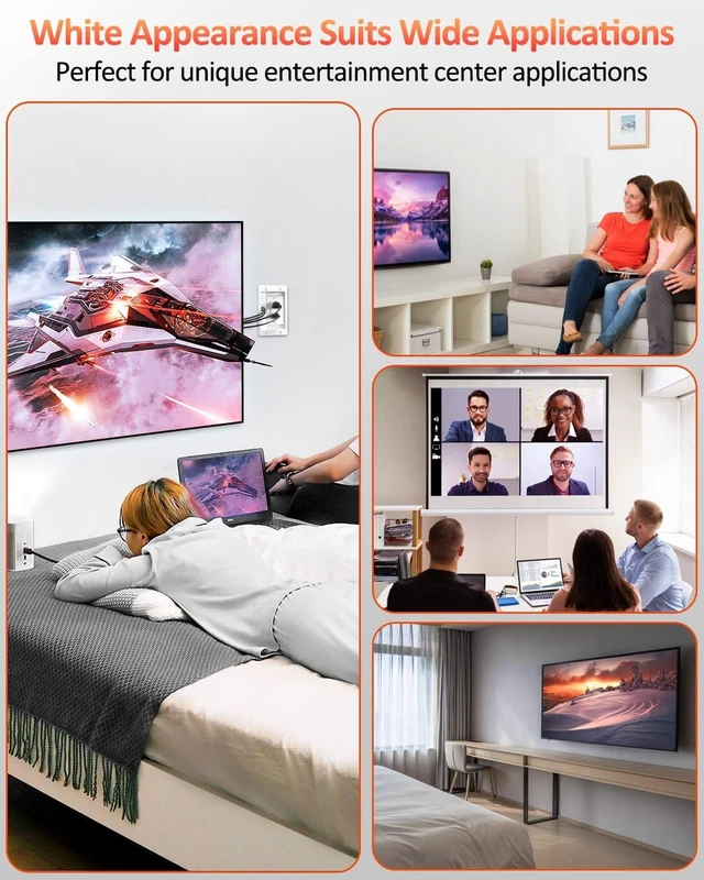 Alt view image 11 of 14 - Elecpow in Wall Cable Management Kit, Hide TV Power Cables & Low Voltage Wires Behind The Wall, Recessed Outlet for Wall Mounting TV