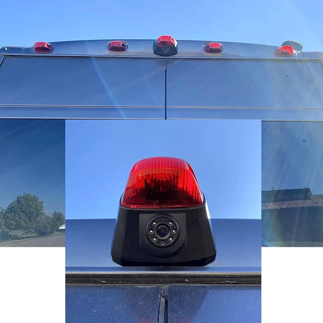 Alt view image 8 of 12 - EWAY Third Brake Light Backup Camera Rear View for Dodge Ram Promaster 1500 2500 3500 2014-2023 Rear Roof Mounted Top High Mount Cab Light Marker Lamp Cargo Van Reverse Camera