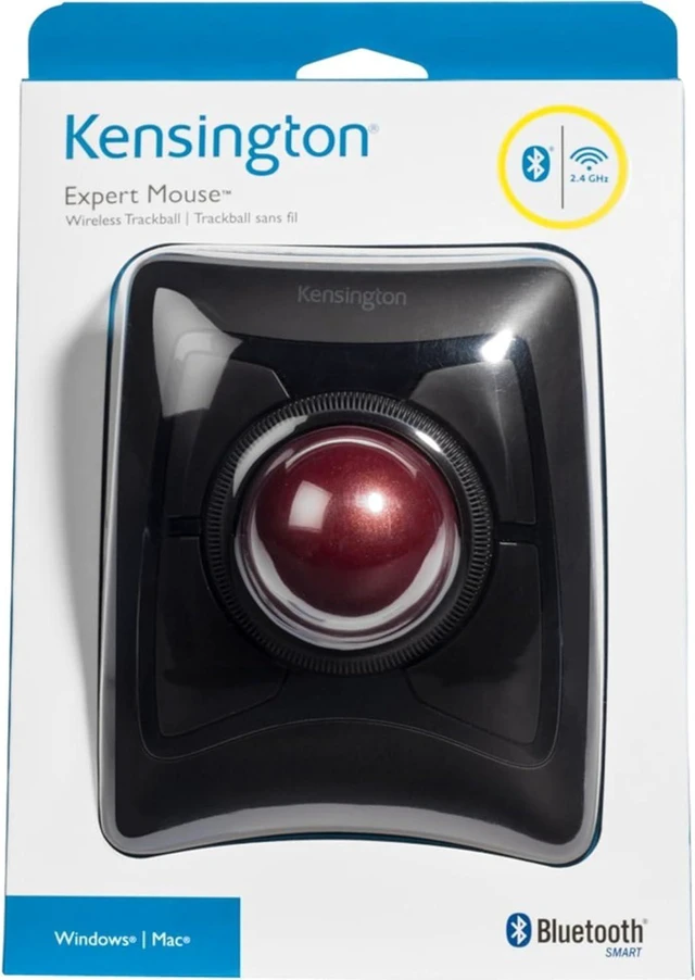 Alt view image 10 of 14 - Kensington Expert Wireless Trackball Mouse (K72359WW) Black, 3.5" x 6.1" x 8"