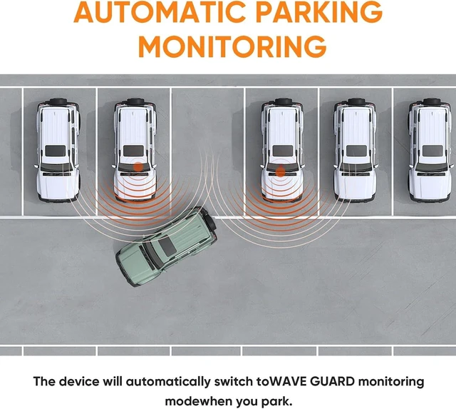 Alt view image 12 of 13 - Type-C Hardwire Kit with Radar Detection 180°, Suitable for HUPEJOS Dash Cam V7/V7PLUS/V8PLUS/V8Pro,12V-24V to 5V/2.5A, with Low Voltage Protection, 24-Hour Radar Detection Parking Monitoring