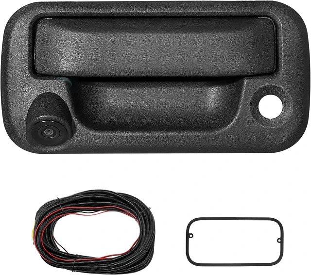 Alt view image 8 of 14 - RED WOLF Tailgate Handle W/Reverse Backup Camera Replacement for 2004-2014 Ford F150, 2008-2016 F-250/F-350/F450/F550 Pickup Rear View Parking Camera RCA Connector Wide Angle Optional Guideline