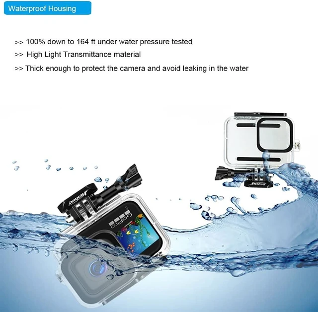 Alt view image 9 of 14 - Accessories Kit for Gopro Hero 12 11 10 9 Black Waterproof Housing Silicone Case Glass Screen Protector Bundle for Go pro Gopro12 Gopro11 Gopro10 Gopro9 Hero12 Hero11 Hero10 Action Camera 62E