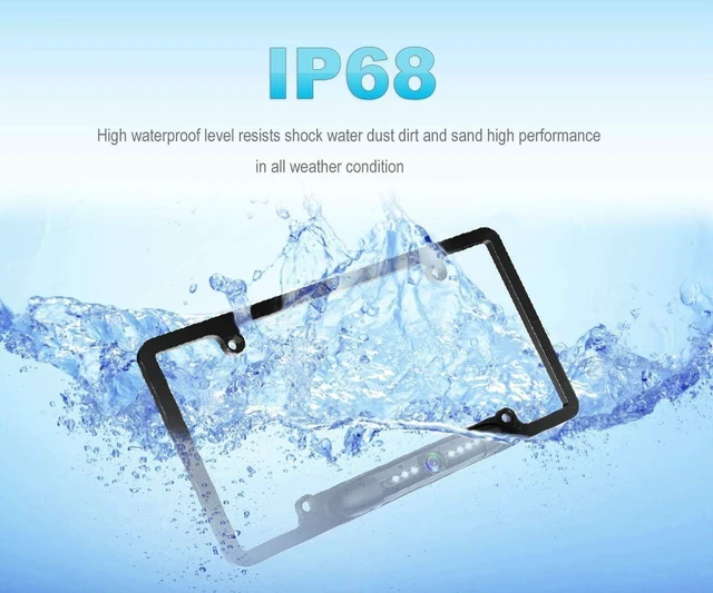 Alt view image 9 of 14 - JPP License Plate Backup HD Camera, Rear View Camera 170° Viewing Angle Universal Night Vision Waterproof High Sensitive 7 Bright LED Reversing Car Camera