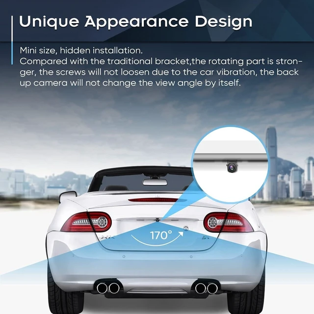 Alt view image 14 of 14 - PixelMan PMD2A Backup Camera, Upgrade HD Metal 170 Degree Wide Angle Rear View Reversing Camera,Super Night Vision IP69 Waterproof Universal Reverse Rearview Cam for Car Vehicle SUV RV Pickup